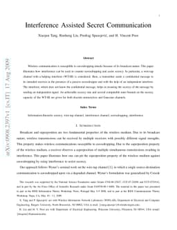 Interference Assisted Secret Communication