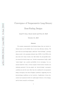 Convergence of Nonparametric Long-Memory Phase I Designs