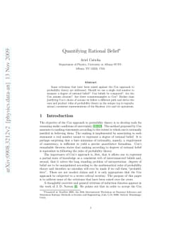 Quantifying Rational Belief