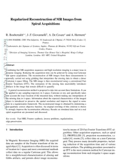 Non-quadratic convex regularized reconstruction of MR images from spiral
  acquisitions