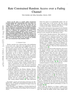 Rate Constrained Random Access over a Fading Channel