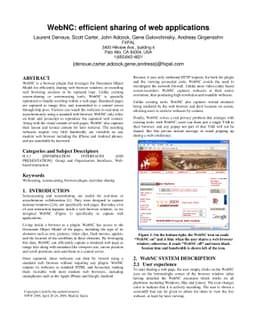 WebNC: efficient sharing of web applications