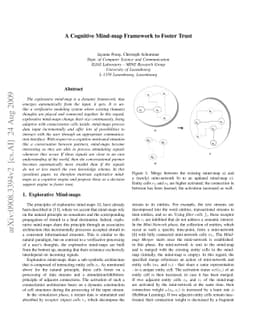 A Cognitive Mind-map Framework to Foster Trust