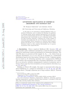 Asymptotic equivalence of empirical likelihood and Bayesian MAP