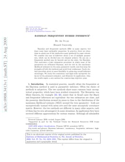 Bayesian frequentist hybrid inference
