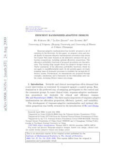 Efficient randomized-adaptive designs