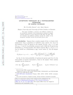 Asymptotic normality of a nonparametric estimator of sample coverage