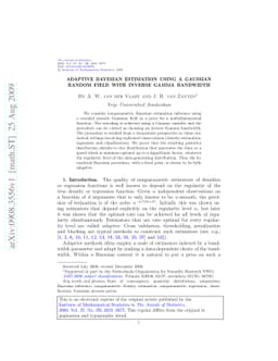 Adaptive Bayesian estimation using a Gaussian random field with inverse
  Gamma bandwidth