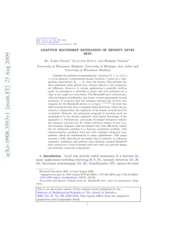 Adaptive Hausdorff estimation of density level sets