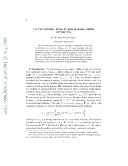 On the minimal penalty for Markov order estimation