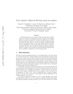 Fast adaptive elliptical filtering using box splines