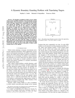 A Dynamic Boundary Guarding Problem with Translating Targets