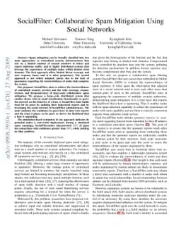 SocialFilter: Collaborative Spam Mitigation using Social Networks