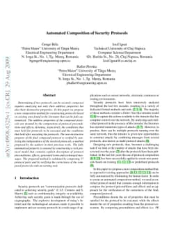 Automated Composition of Security Protocols