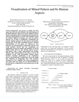 Visualization of Mined Pattern and Its Human Aspects
