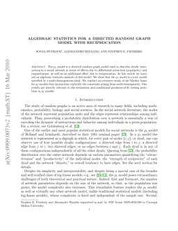 Algebraic statistics for a directed random graph model with
  reciprocation
