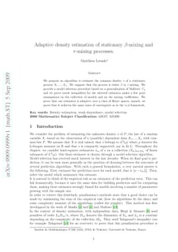 Adaptive density estimation for stationary processes
