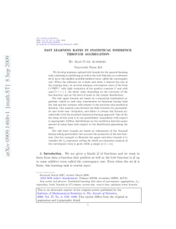 Fast learning rates in statistical inference through aggregation