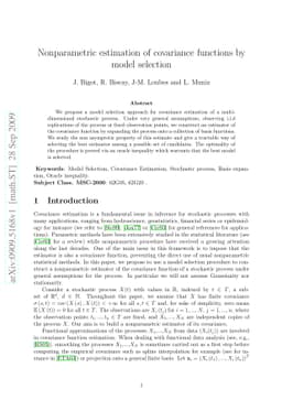 Nonparametric estimation of covariance functions by model selection