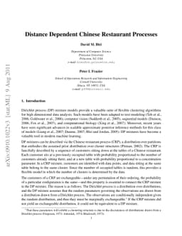 Distance Dependent Chinese Restaurant Processes