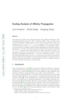 Scaling Analysis of Affinity Propagation