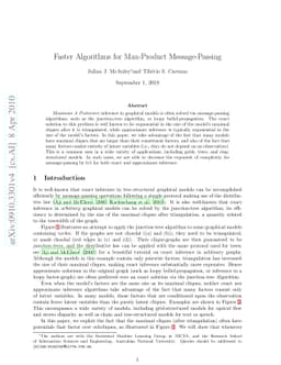 Faster Algorithms for Max-Product Message-Passing