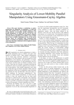 Singularity Analysis of Lower-Mobility Parallel Manipulators Using
  Grassmann-Cayley Algebra