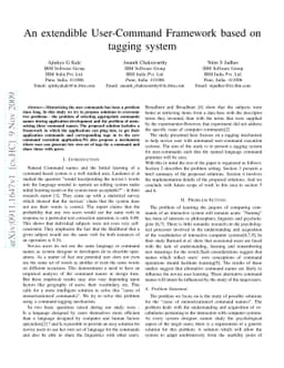 An extendible User-Command Framework based on tagging system