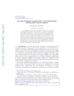 Kullback-Leibler aggregation and misspecified generalized linear models