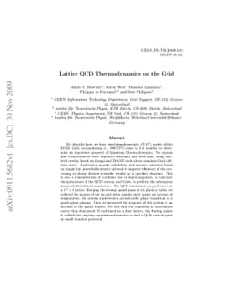 Lattice QCD Thermodynamics on the Grid
