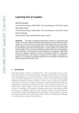 Learning Out of Leaders