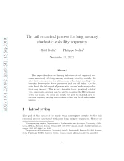 The tail empirical process for some long memory sequences