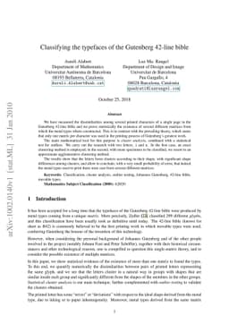 Classifying the typefaces of the Gutenberg 42-line bible