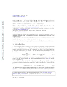 Small time Chung-type LIL for Lévy processes