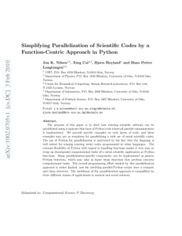 Simplifying Parallelization of Scientific Codes by a Function-Centric
  Approach in Python