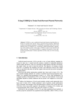 Using CODEQ to Train Feed-forward Neural Networks