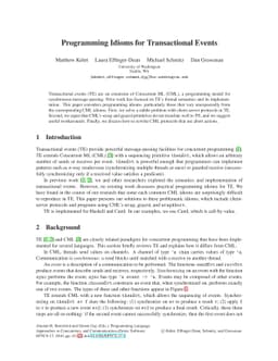 Programming Idioms for Transactional Events