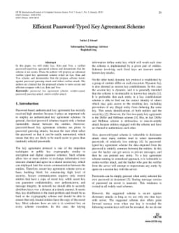 Efficient Password-Typed Key Agreement Scheme