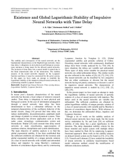 Existence and Global Logarithmic Stability of Impulsive Neural Networks
  with Time Delay