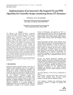 Implementation of an Innovative Bio Inspired GA and PSO Algorithm for
  Controller design considering Steam GT Dynamics