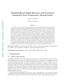 Manifold-Based Signal Recovery and Parameter Estimation from Compressive
  Measurements