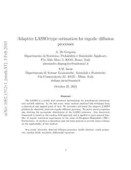 Adaptive LASSO-type estimation for ergodic diffusion processes