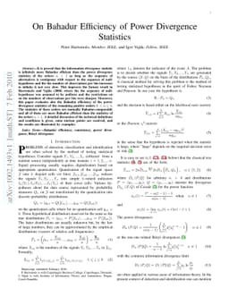 On Bahadur Efficiency of Power Divergence Statistics