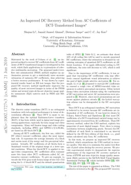 An Improved DC Recovery Method from AC Coefficients of DCT-Transformed
  Images