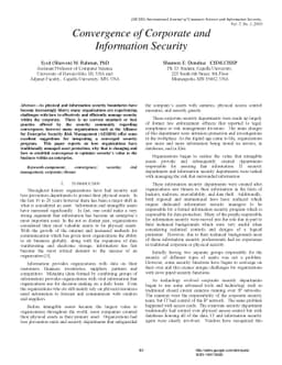 Convergence of Corporate and Information Security