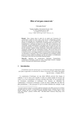 Dire nést pas concevoir