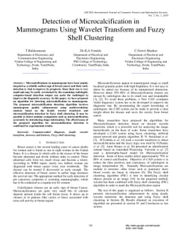 Detection of Microcalcification in Mammograms Using Wavelet Transform
  and Fuzzy Shell Clustering