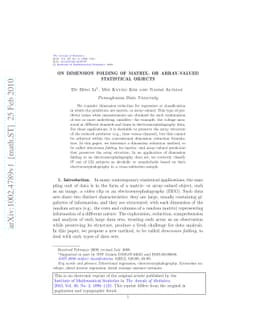 On dimension folding of matrix- or array-valued statistical objects