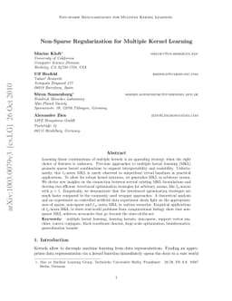 Non-Sparse Regularization for Multiple Kernel Learning