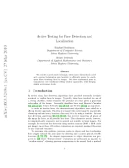 Active Testing for Face Detection and Localization
